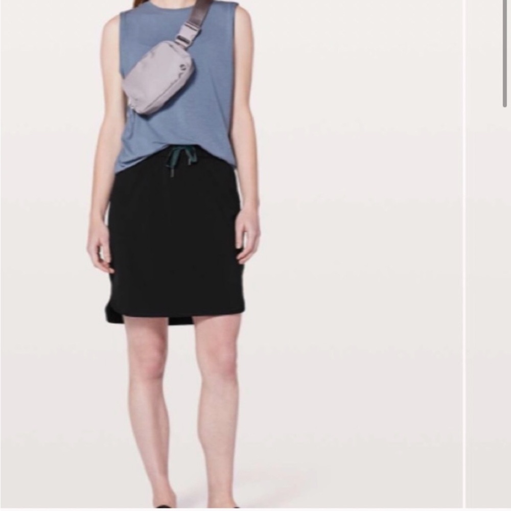 Lululemon Black Skirt with Drawstring